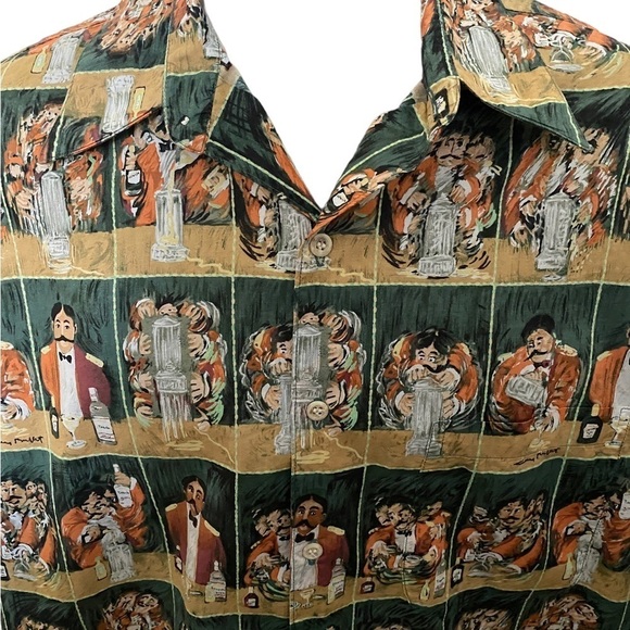 REYN SPOONER * Larry Buffet Collection * Bartender Collared Shirt Men M Medium - Picture 2 of 5